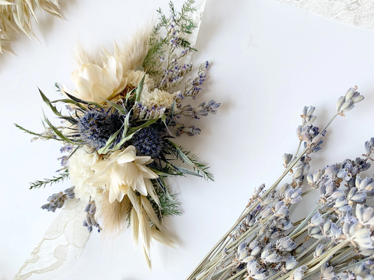 Thistle, White & Neutral Corsages