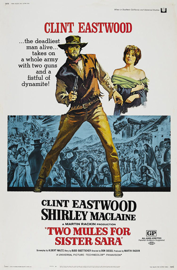 Two Mules For Sister Sara | 1970 Clint Eastwood Cult Movie Reprint 19x12.5 Inches