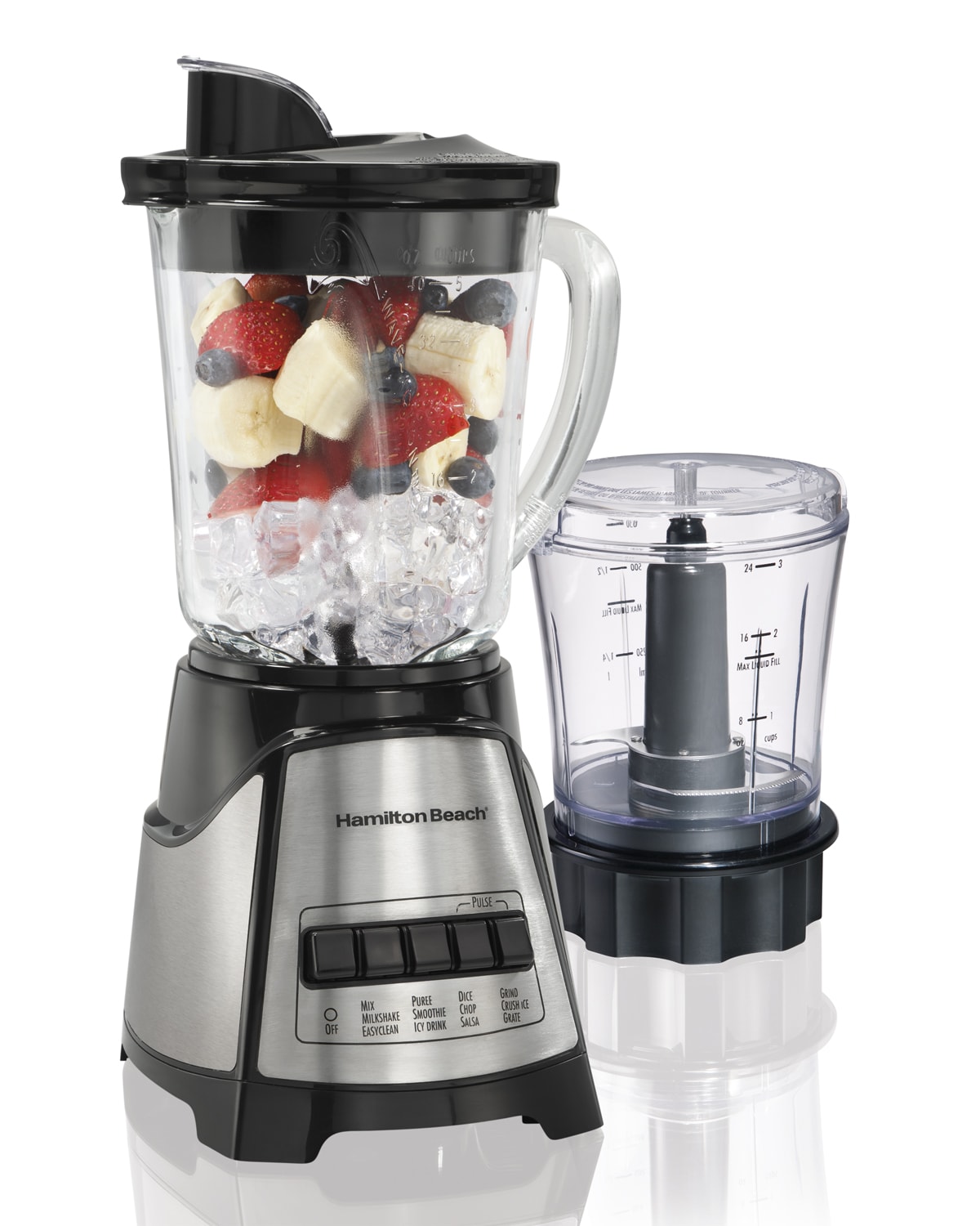 Hamilton Beach 40-oz Stainless 700-Watt Pulse Control Blender Stainless Steel | 58149
