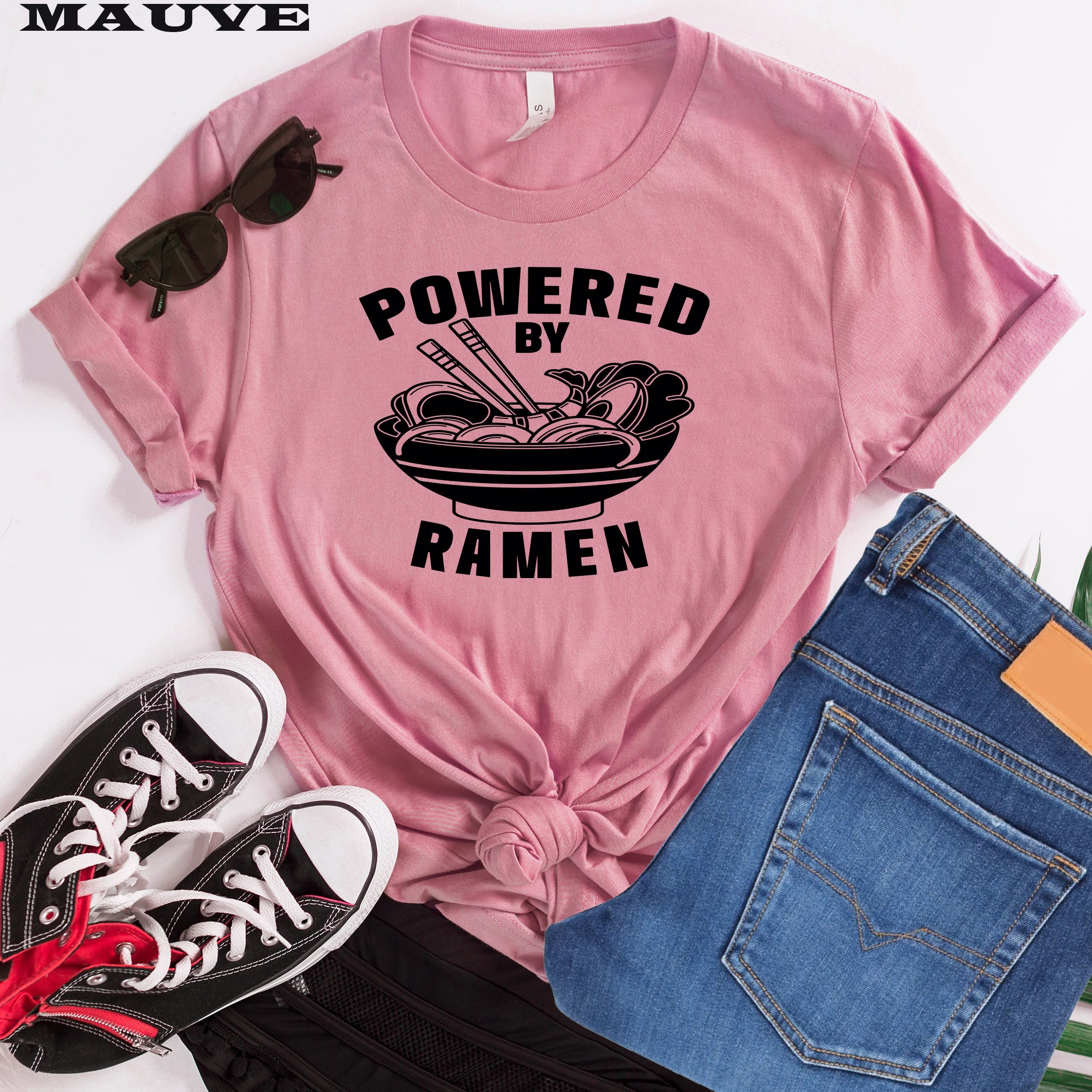 Powered By Ramen Shirt, Lover Gift, Noodles Noodle Noodles, Foodie Gift For Foodie