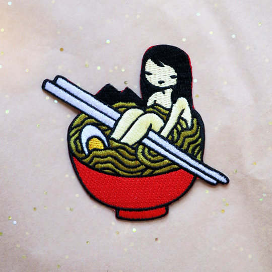 Ramen Girl - Embroidered Iron On Patch