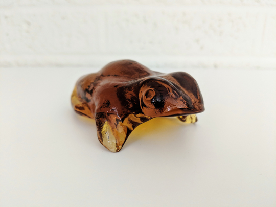 Vintage Glass Toad Figurine