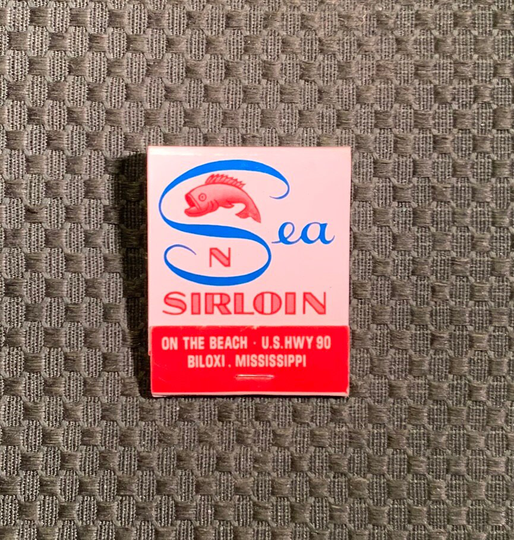 Vintage Matchbook, Sea N Sirloin, Seafood, Restaurant, Biloxi, Mississippi, with 20 Match Sticks, Free Ship in Usa