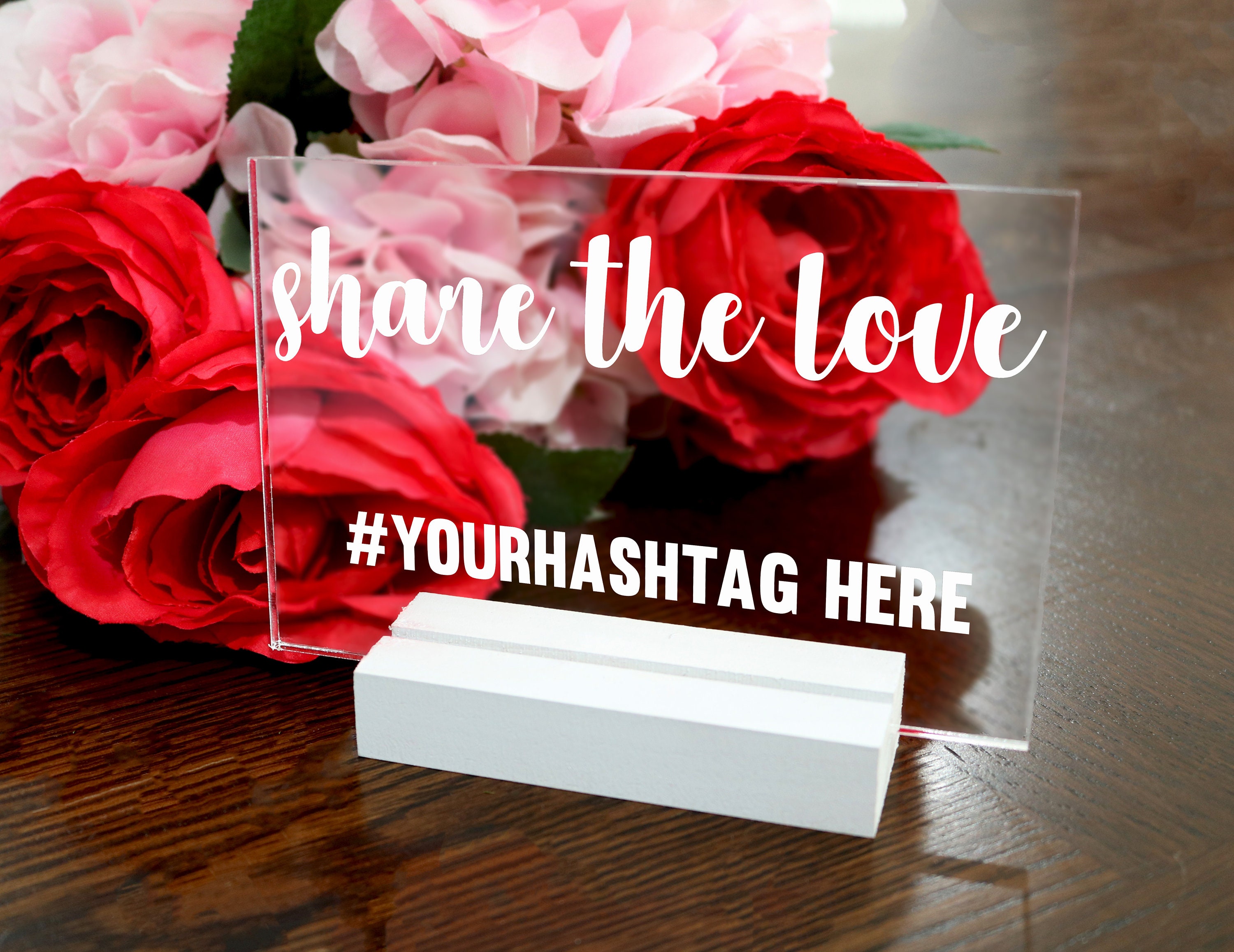 Share The Love Sign, Wedding Decor, Hashtag Social Media Sign