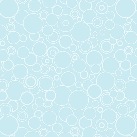 Circles Bubble Dots Light Turquoise Blender Basics, Essentials Fabric Hooked On Fish Collection By Benartex Yardage & Fat Quarters Available