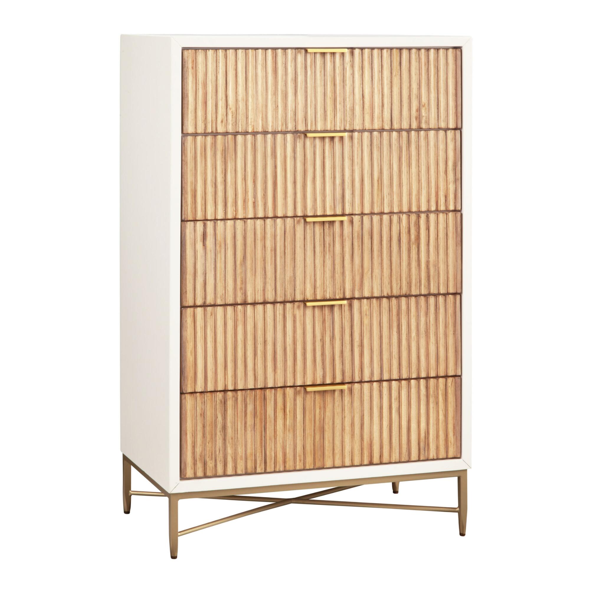 Textured Wood Ashbury Chest of Drawers: Black by World Market