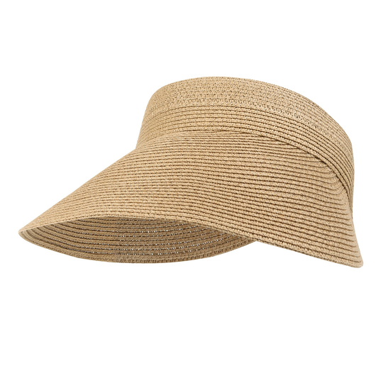Ililily Paper Blended Sun Visor Solid Color Foldable Bandage Protector