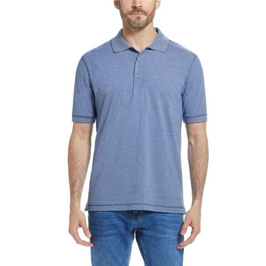 Weatherproof Vintage Men's Cotton Blend Short Sleeve Polo Shirt DARK BLUE XL