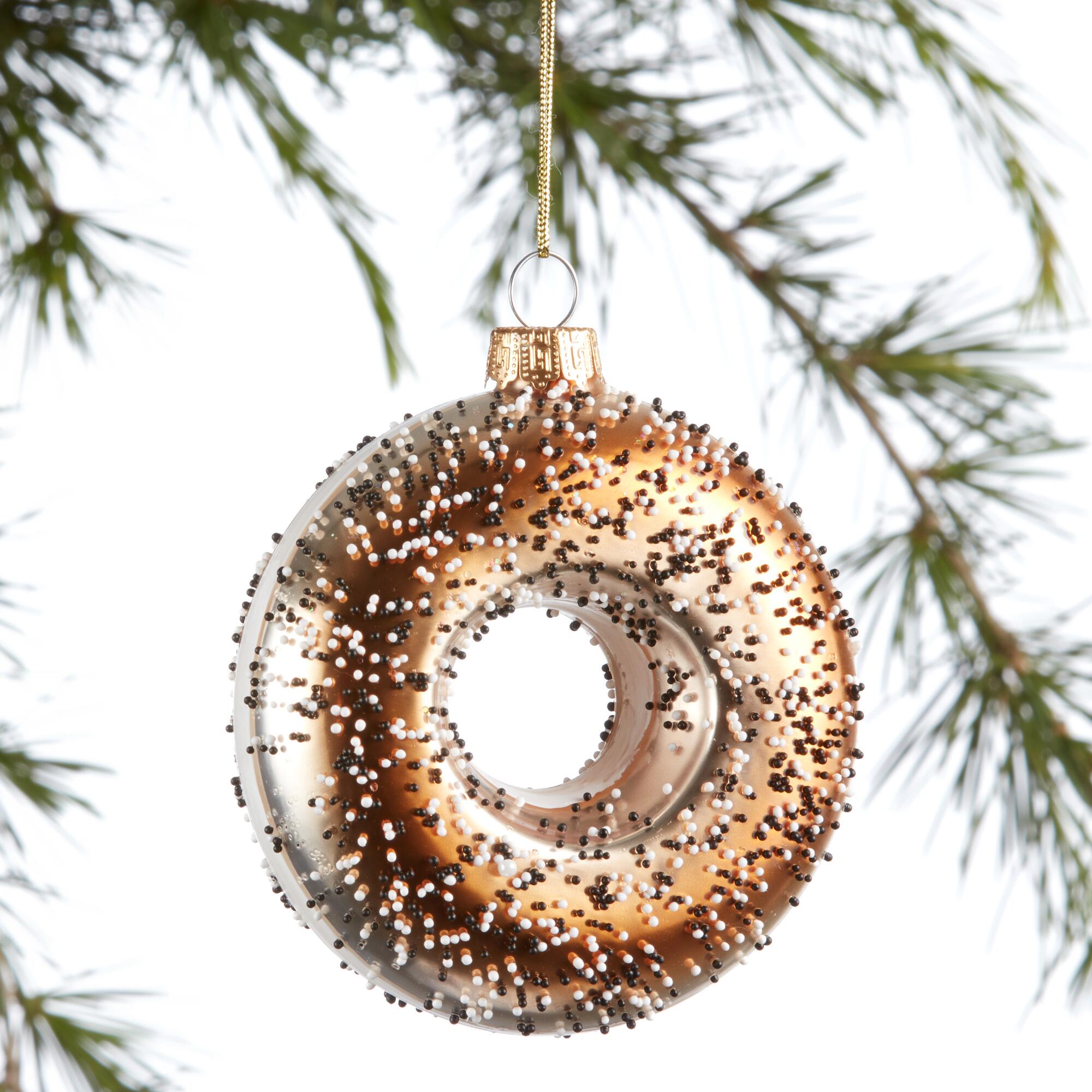 Glass Everything Bagel Ornament: Multi by World Market