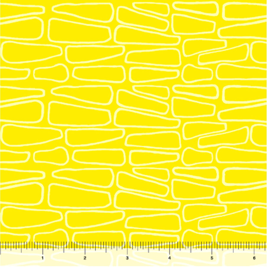 Alphabet Soup, Yellow Geo Fabric Blender By The Yard From Qt Yardage & Fat Quarters Available