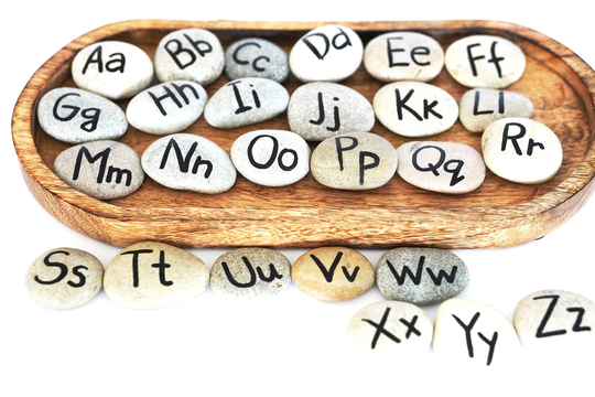 Natural Alphabet Rocks English Stones