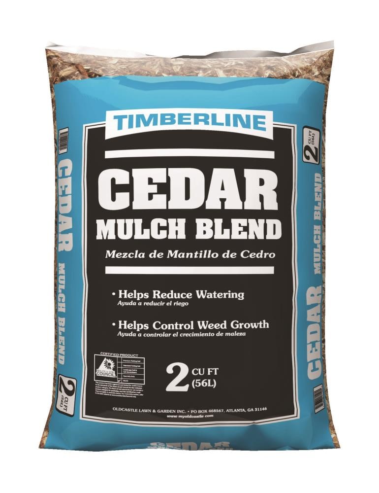 Timberline Premium 2-cu ft All Natural Cedar Mulch Blend in Brown