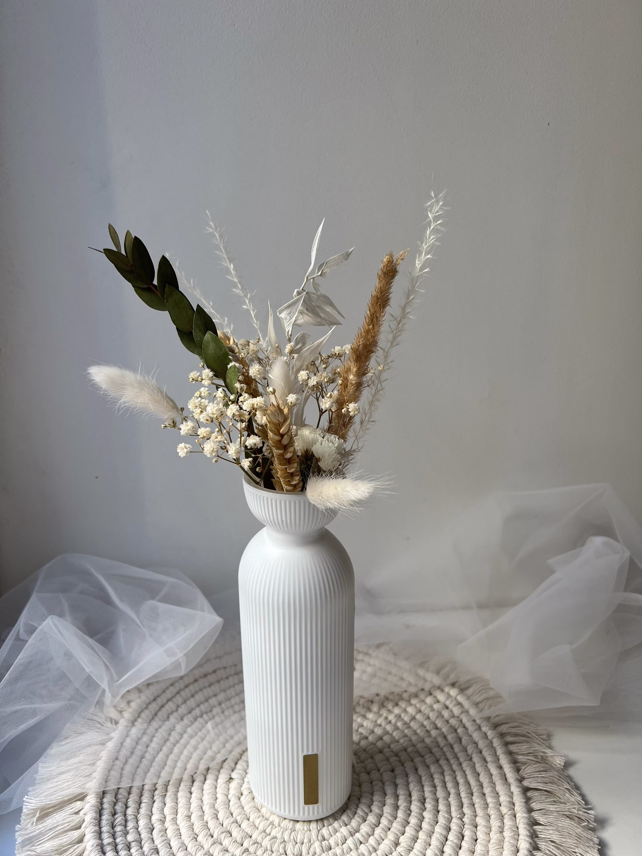 Boho Bouquet Home Decor Small Pampas Natural Flowers Flower Mix Dried Flower Home Eucalyptus Small Arramgments