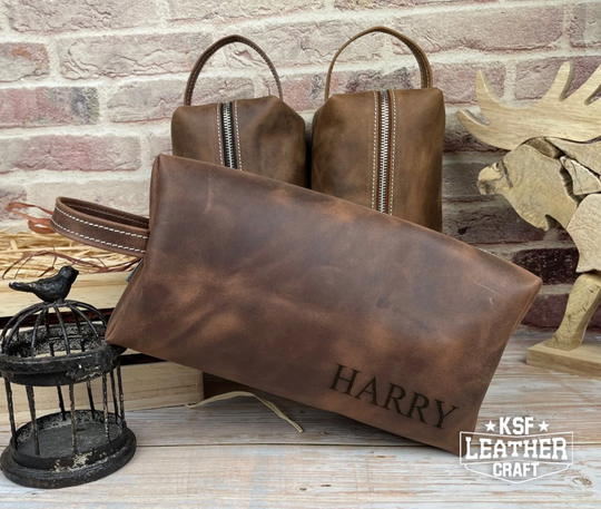 Fathers Day Gift For Him Dopp Kit, Groomsmen Toiletry Bag,, Christmas Him, Xl Size, Mens