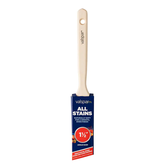 Valspar 1-1/2-in Angle Stain Brush Natural Bristle- Polyester Blend Paint Brush | 883566200