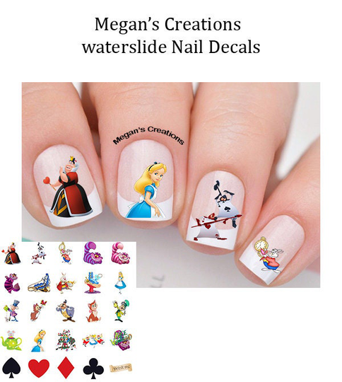 Alice in Wonderland Nail Decal