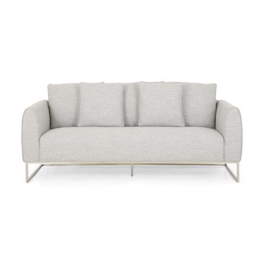Best Selling Home Decor Canis Bay Modern Light Gray and Silver Polyester/Blend Sofa | 311394
