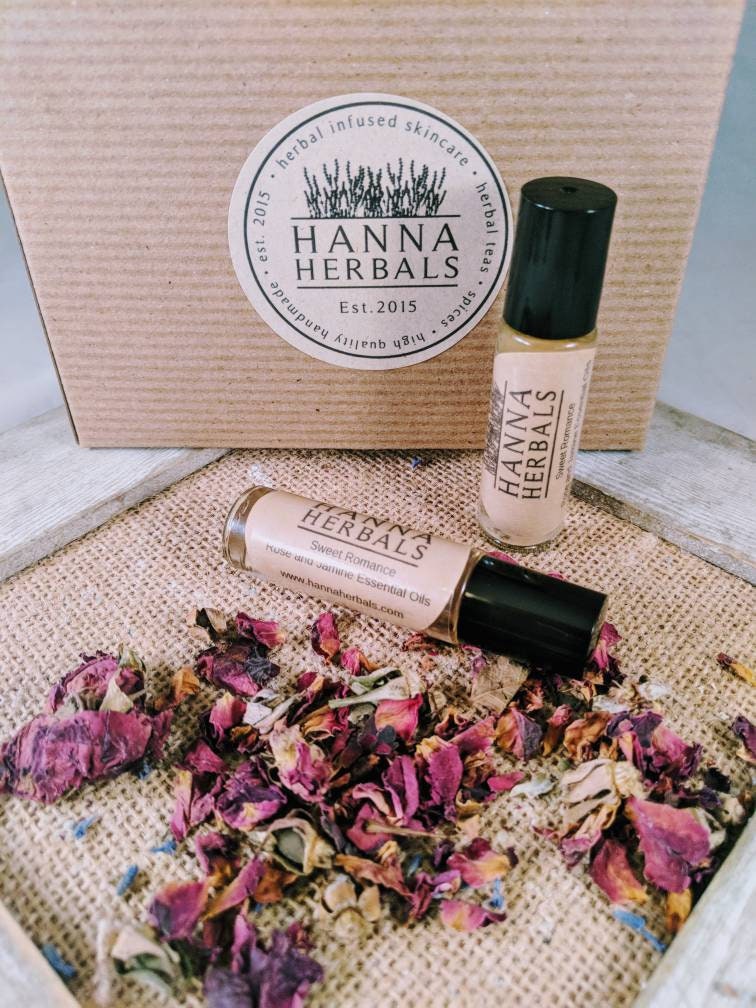 Roll On Floral Essential Oil Blends, Organic Perfume, Essential Oils, Travel Size, Gift, Fragrance, Flower Roll Perfume