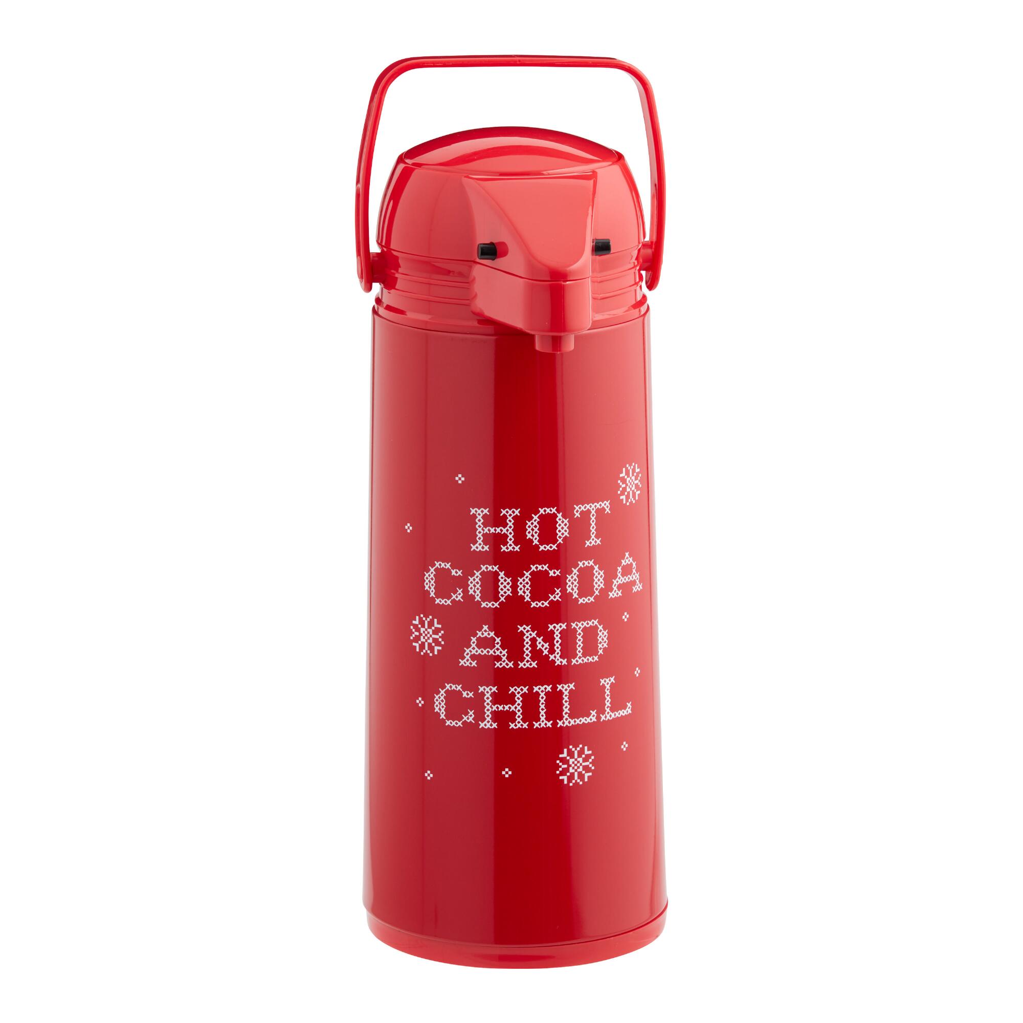 Red Hot Cocoa and Chill Insulated Travel Thermos - Plastic by World Market