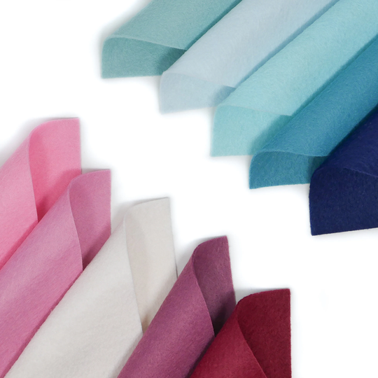 10 - 9"x12" Ombre Collection Merino Wool Blend Felt