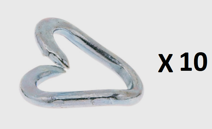 10~ Campbell Chain Zinc-Plated Low Carbon Steel Repair Lap Link 1250lb 1-5/8"