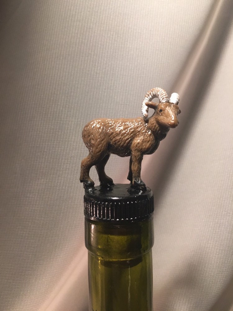 Ram Bottle Stopper A Great Bar Decoration For Any Liquor Bottle. Handmade With Details