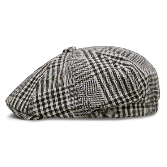 Mens Hat Classic Blend Wool Dome Striped Octagonal Hat Outdoor Daily Newsboy Hat Vintage For Casual Hat 2021 - coffee lattice, m