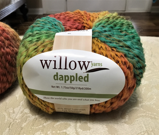 Autumn Willow Dappled Yarn, Wool Blend Yarn, For Knitting, Crocheting, Crafting, Superwash Garments, Accessories