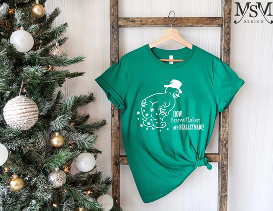 How Snowflake Are Really Made, Funny Snowman Shirt, Christmas Holiday Winter Maker Cute Xmas Tee