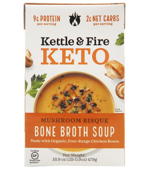 Kettle & Fire - Keto Bone Broth Soup Mushroom Bisque - 16.9 oz.