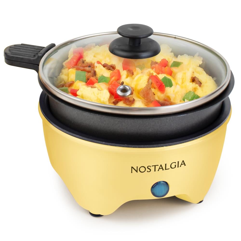Nostalgia 5-in L x 5-in W 260-Watt Non-Stick Electric Skillet in Yellow | MSK5YW