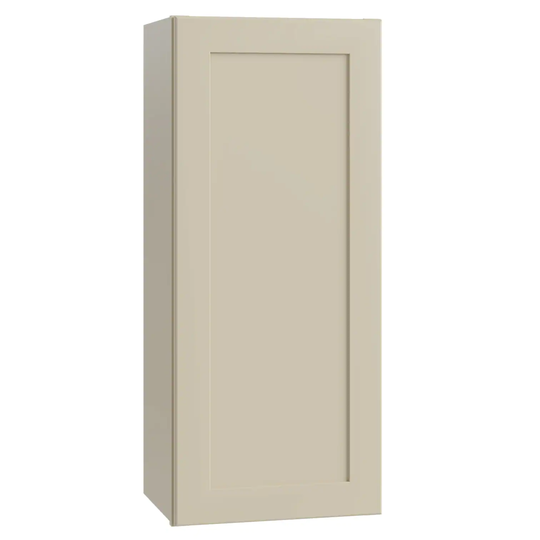 Luxxe Cabinetry Norfolk 21-in W x 42-in H x 12-in D Blended Cream Painted Door Wall Fully Assembled Semi-custom Cabinet (Shaker Door Style)