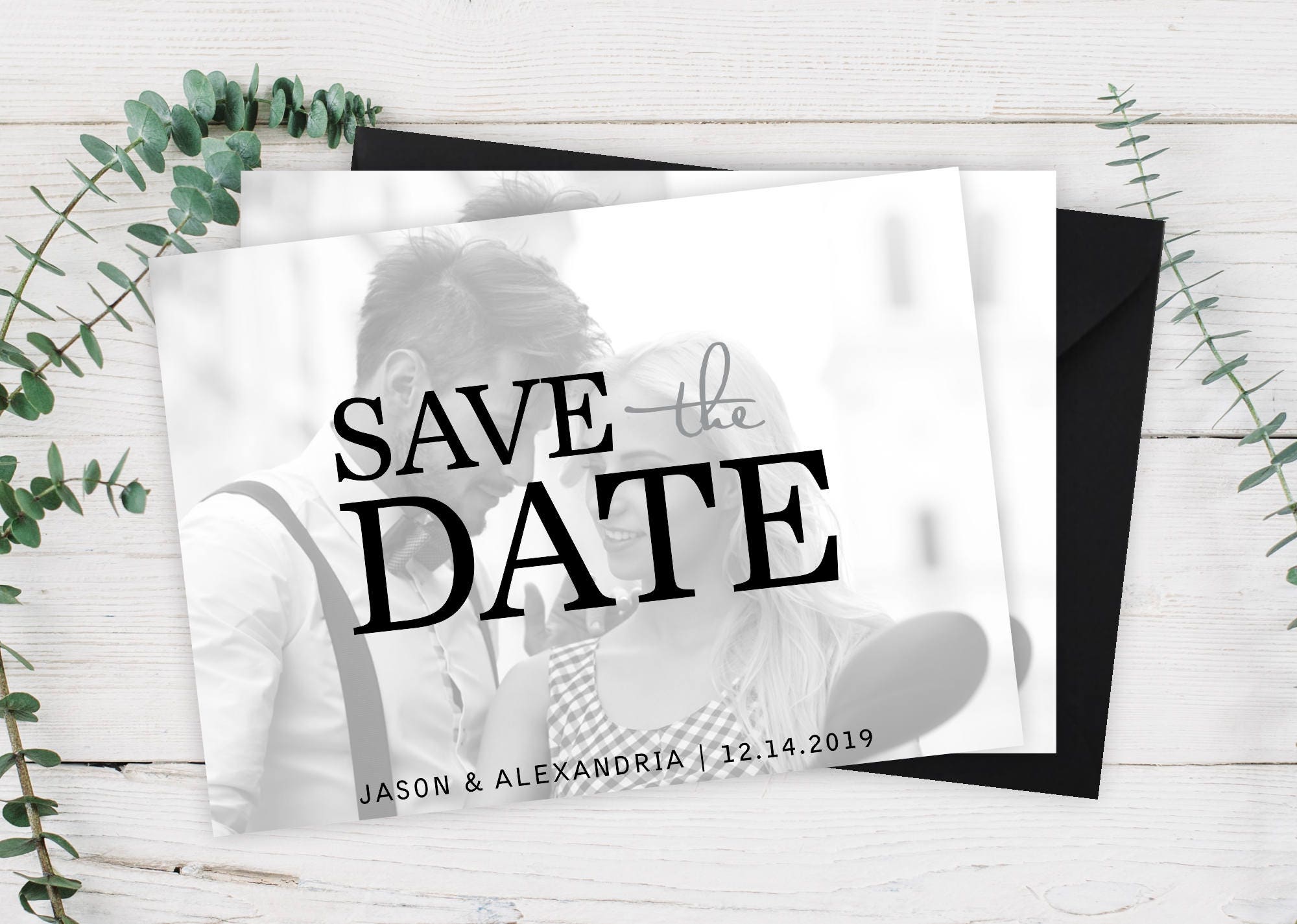 Photo Save The Date Cards, Wedding Announcement, Printed Dates, Cards #satd-216