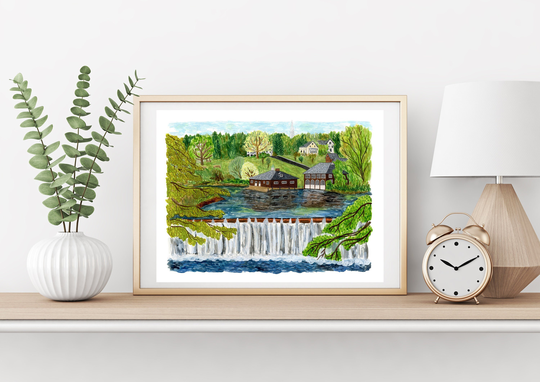Boathouse & Paradise Pond Print
