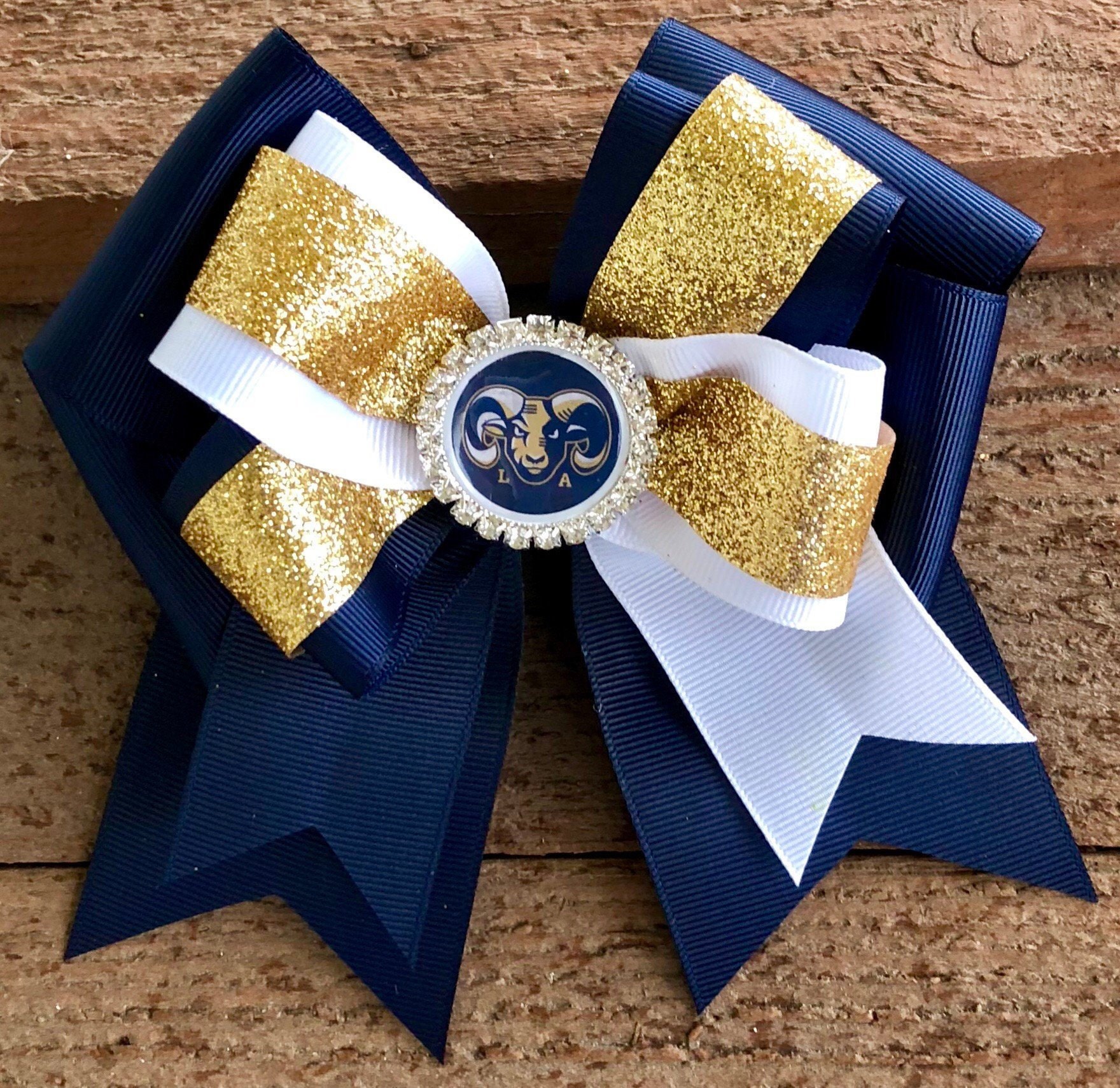 Rams Hair Bow Football Women Girl Jersey Shirt Sports Bows La