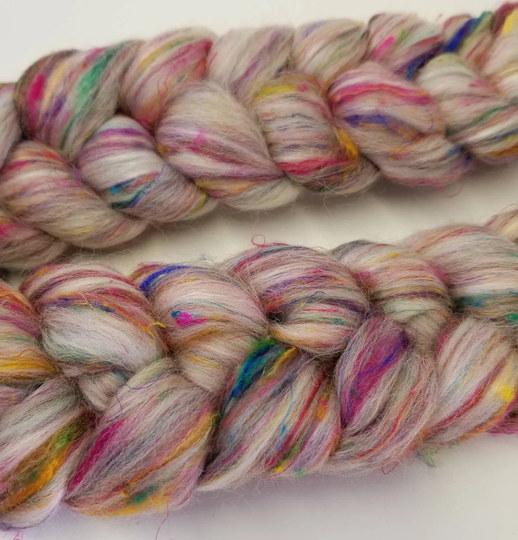 Silk Road Blend Spinning Fiber Merino Sari Silk Bamboo Top Roving Xanadu 4Oz