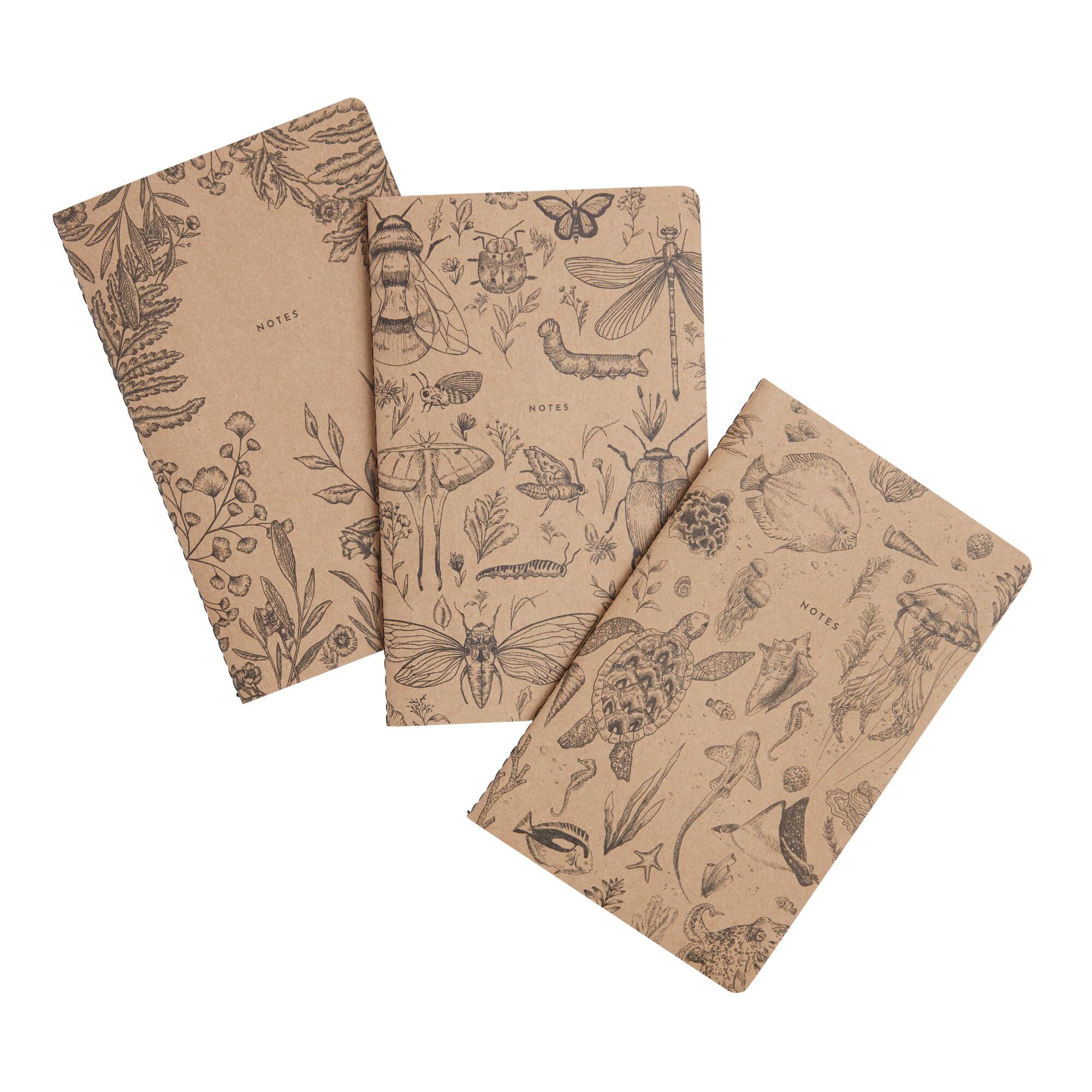 Denik Kraft Science Notes Journals 3 Pack: Multi - Paper by World Market