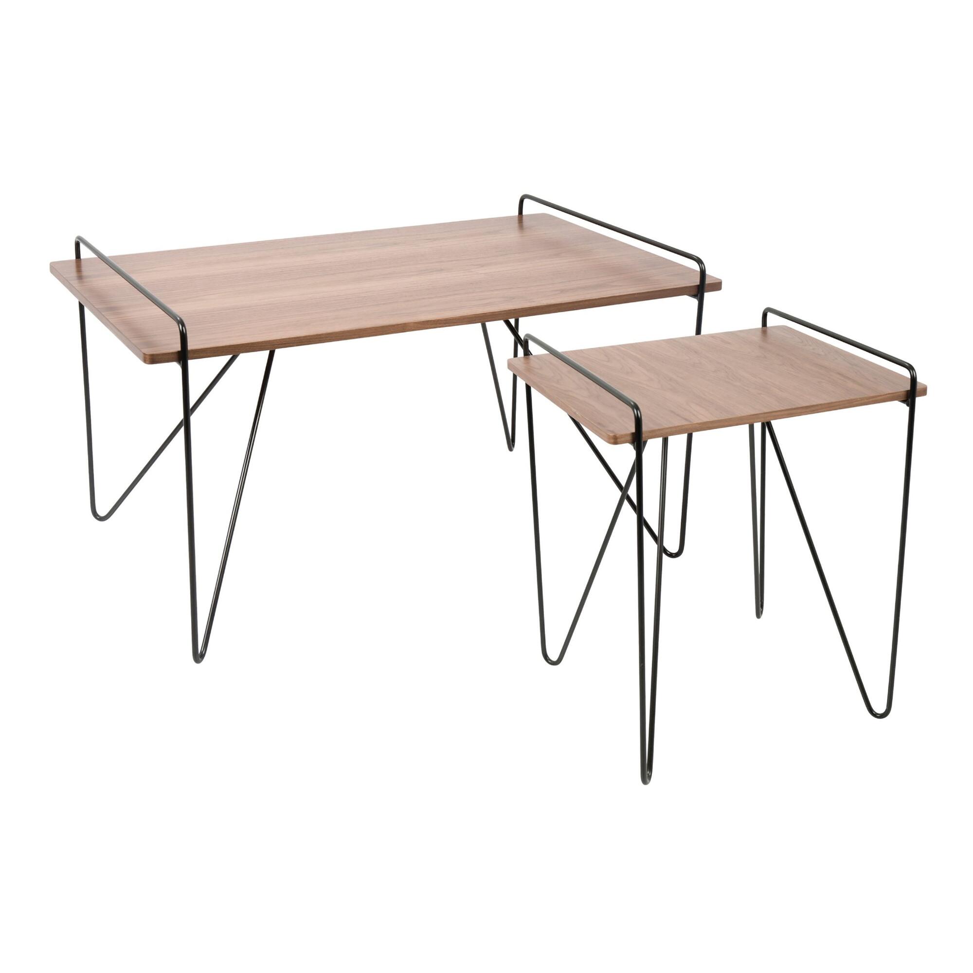 Wood and Metal Mid Century Grant Table Collection by World Market
