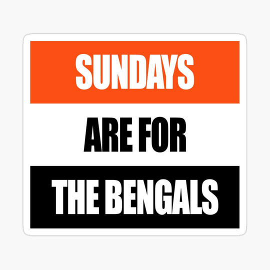 Bengals Stickers | Sundays Are For The Sticker