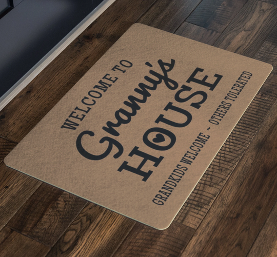 Welcome To Granny's House | Grandkids Doormat, New Granny, Grandparents Day Gift, Granny Christmas Cute Door Mat