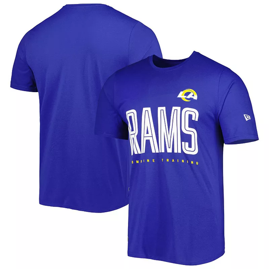 Men's New Era Royal Los Angeles Rams Combine Authentic Training Huddle Up T-Shirt, Size: XL, Blue
