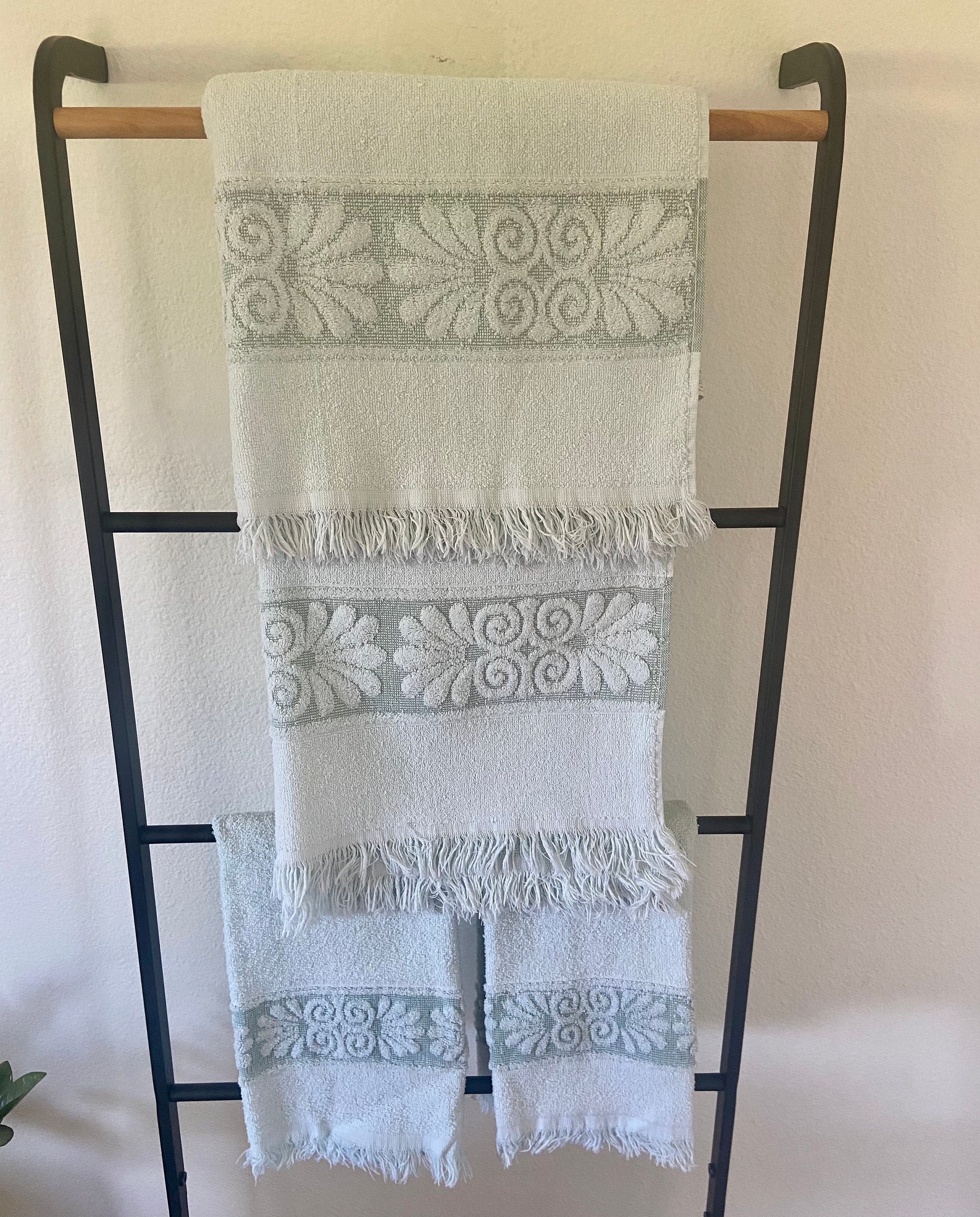 Set Of Vintage Cannon Cotton Blend Bath Towel & Hand