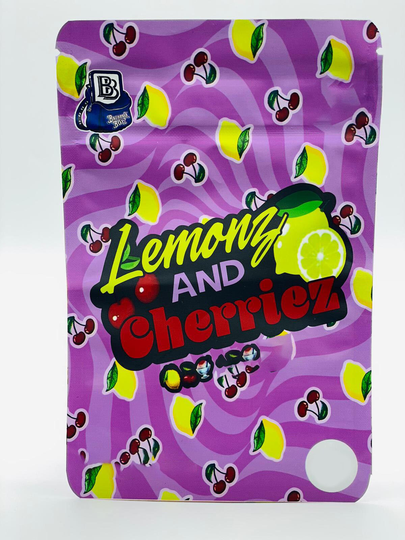 50 Lemonz & Cherriez Empty Mylar Bags 3.5 Gram