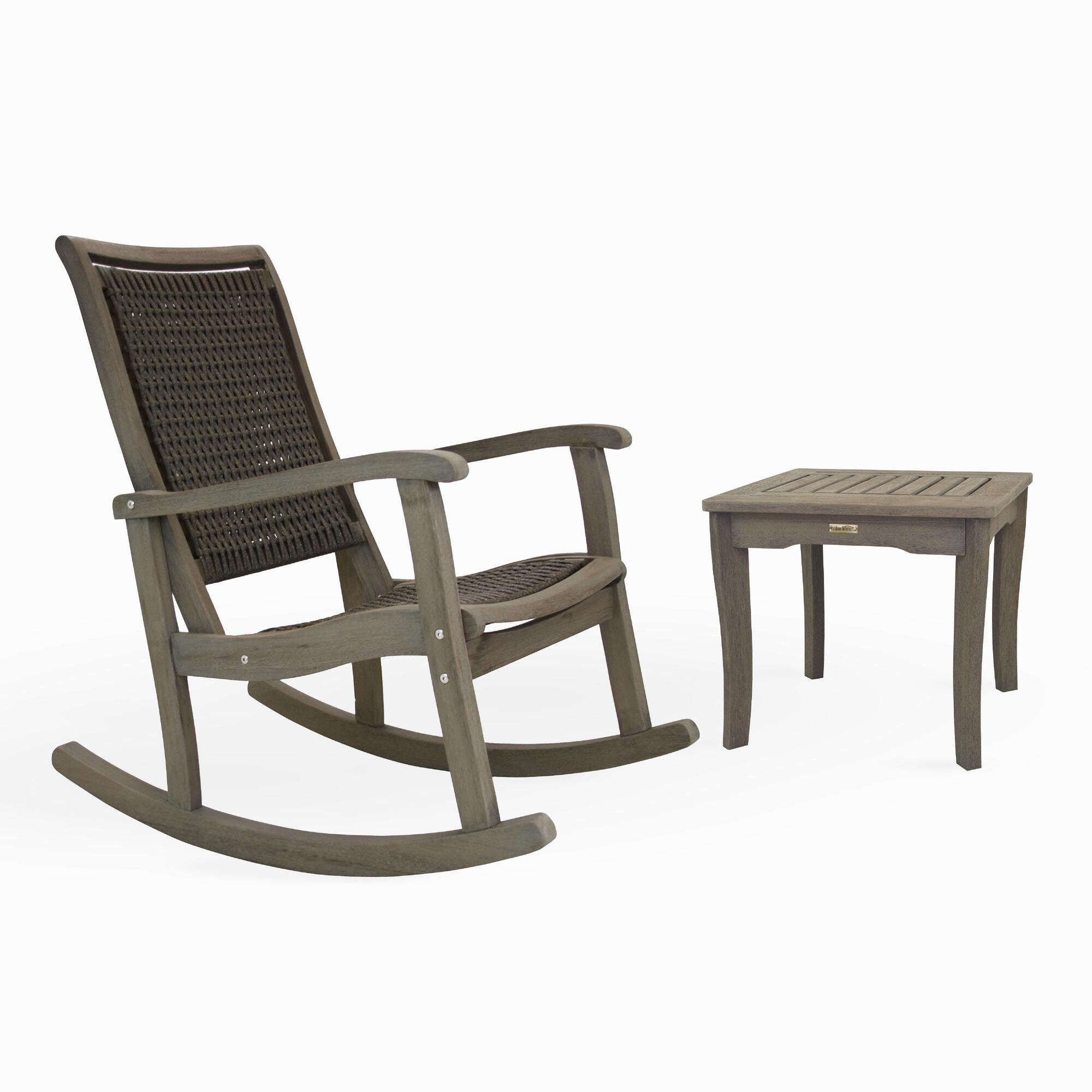 Graywashed Wood And Wicker Claire Outdoor Patio Living Collection by World Market