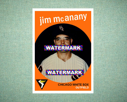 Jim Mcanany Chicago White Sox Custom Baseball Card 1959 Style "Card That Could Have Been" By Maxcards Mint Condition 2017