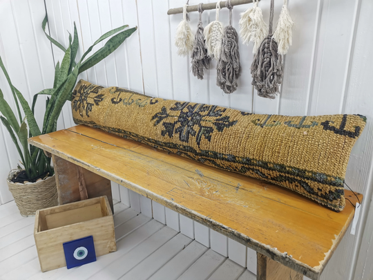 Boho Pillow Cover, Turkish Rug Pillow, Housewarming Decorative Unique Design Modern Zipper Pillow Cover, Lumbar Cover