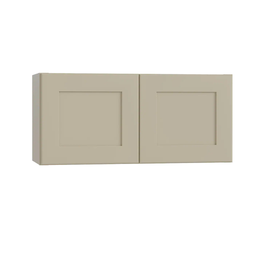Luxxe Cabinetry Norfolk 36-in W x 15-in H x 12-in D Blended Cream Painted Door Wall Fully Assembled Semi-custom Cabinet (Shaker Door Style)