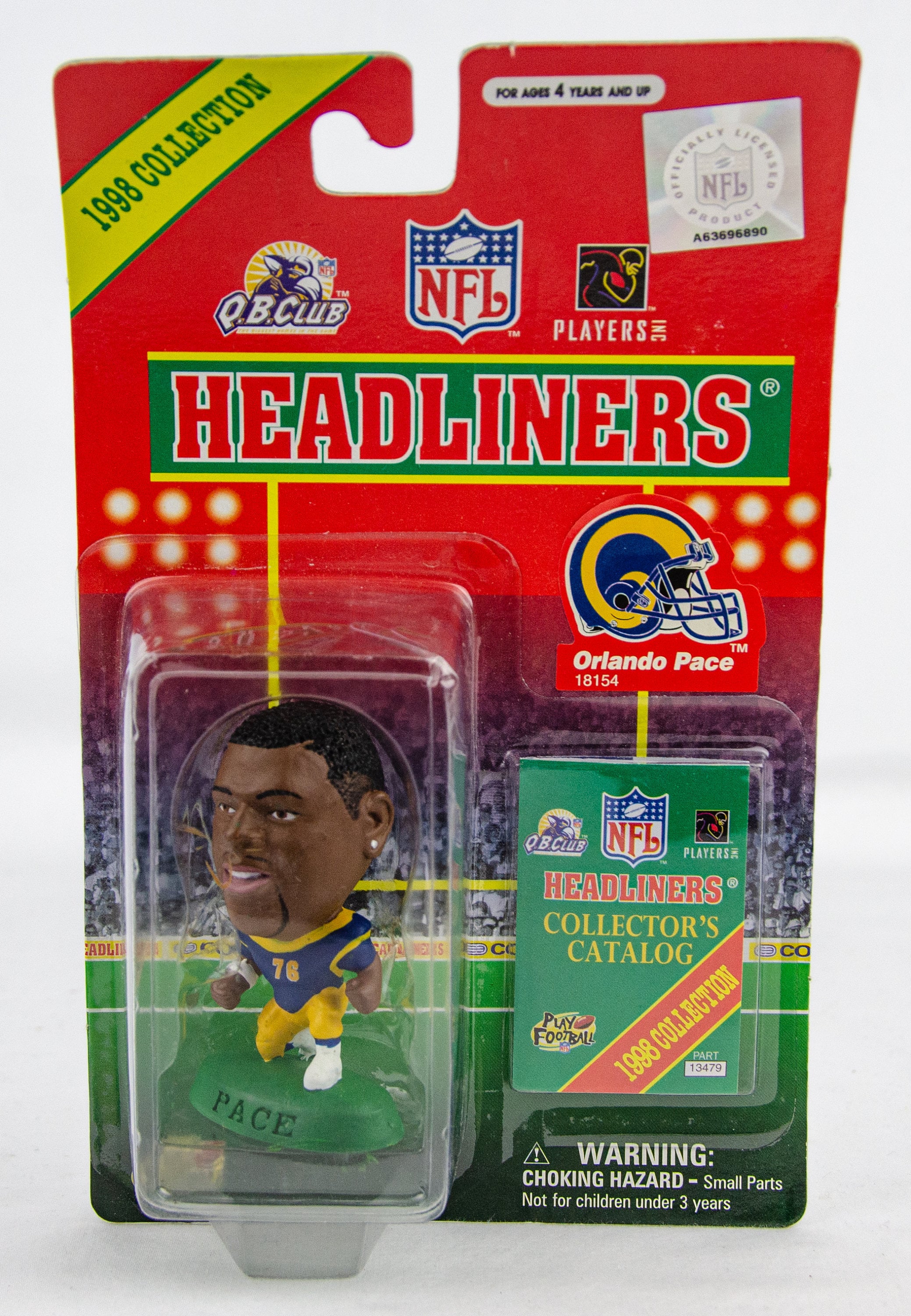 Factory Sealed 1998 Nfl Headliners St. Louis Rams Orlando Pace Action Figure