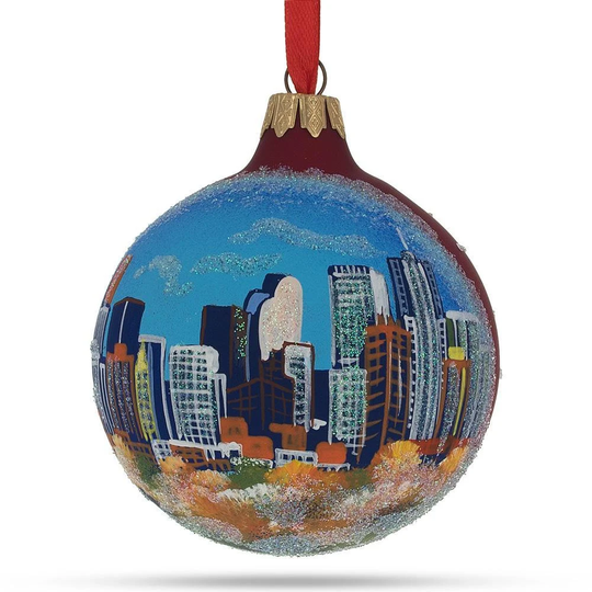 Denver, Colorado Glass Ball Christmas Ornament 3.25 Inches