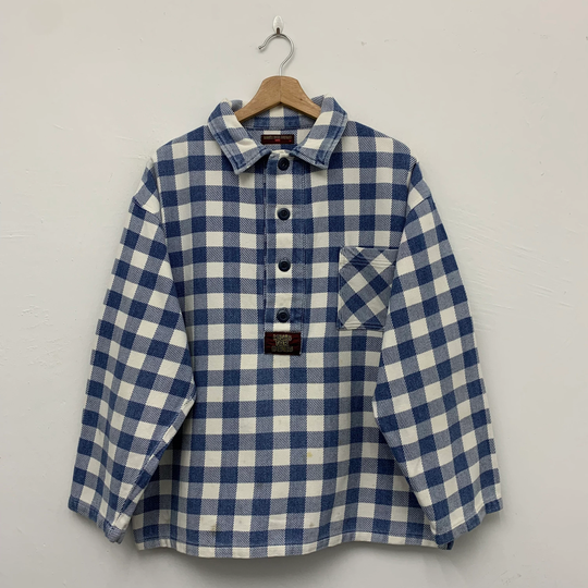 Vintage Levis For Ladies Half Button Checkered Pullover Shirt Size Medium
